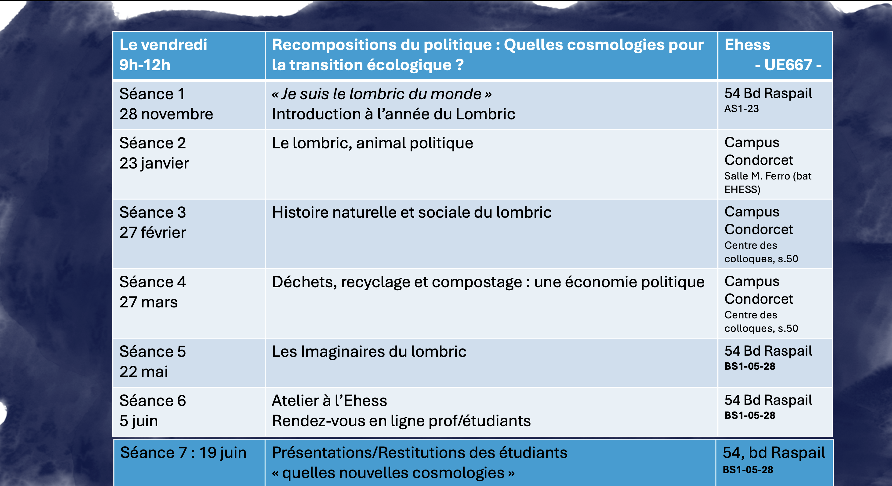 Programme du séminaire 25-26